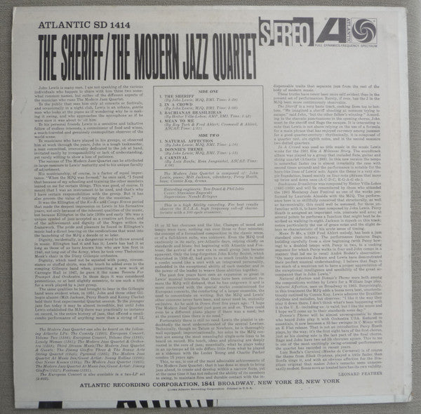 Release: The Sheriff-Vinyl-US-1964-SD 1414-12588047