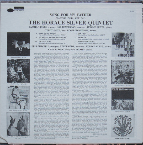 Release: Song For My Father = Cantiga Para Meu Pai-Vinyl-US-1975-BST 84185-14940977