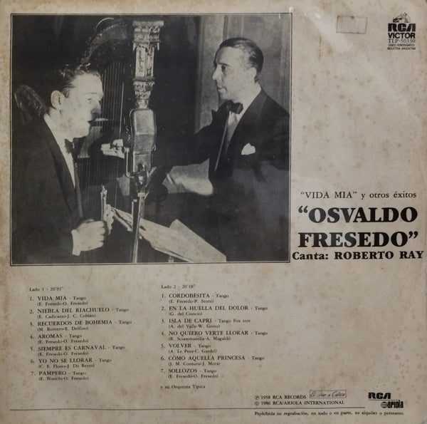 Release: Osvaldo Fresedo Roberto Ray-Vinyl-Argentina-1986-TLP-50330-11659003