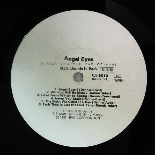 Angel Eyes - Matt Dennis Is Back