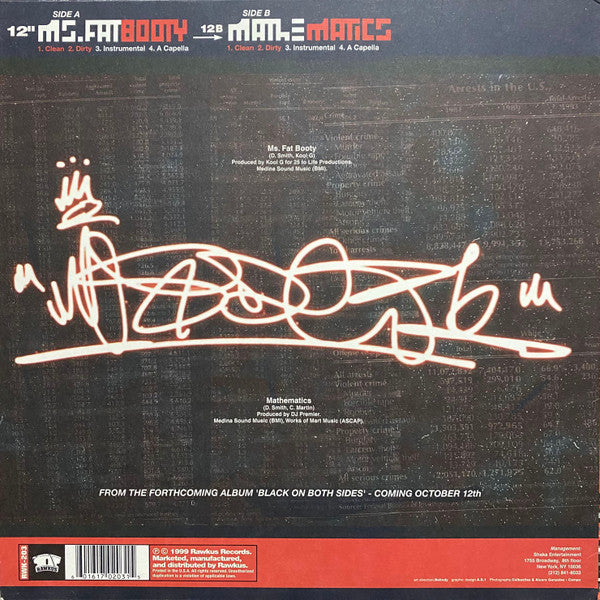 Release: Ms. Fat Booty / Mathematics-Vinyl-US-1999-RWK-203-24896