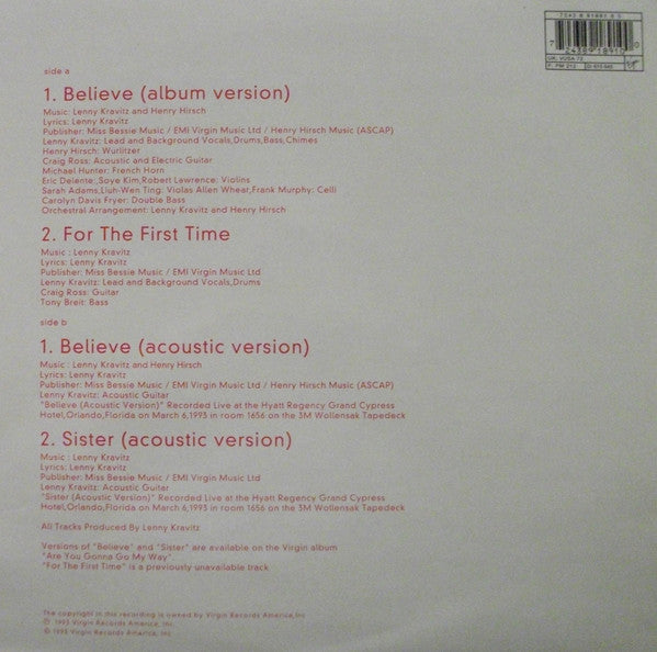 Release: Believe-Vinyl-UK-1993-VUSA 72-1207512