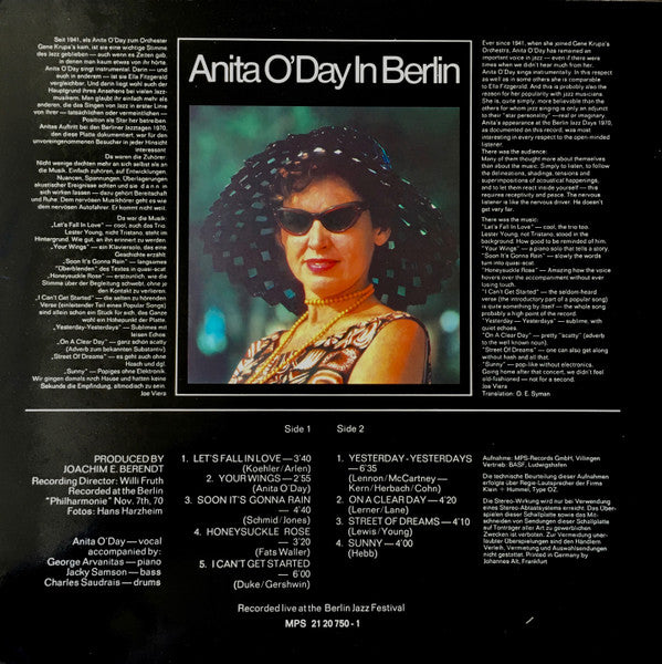 Anita O'Day In Berlin, Recorded Live At The Berlin Jazz Festival