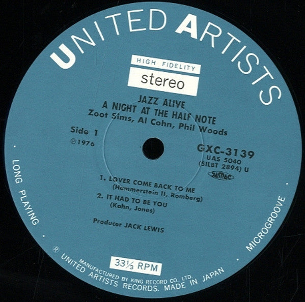 Jazz Alive! A Night At The Half Note