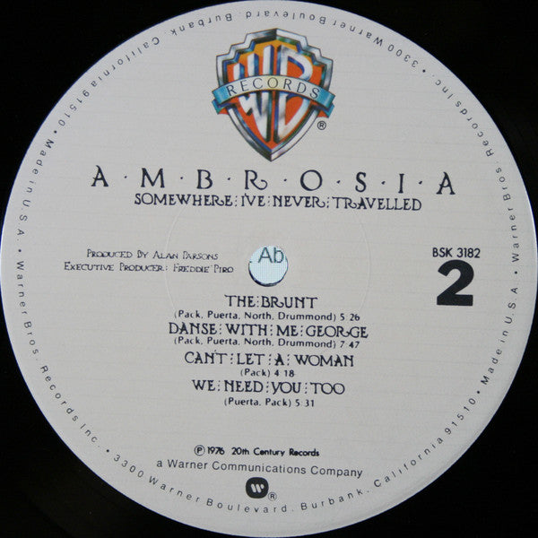 Release: Somewhere I've Never Travelled-Vinyl-US-1978-BSK 3182-2460336