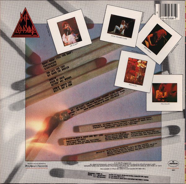 Release: Pyromania-Vinyl-US-1983-810 308-1 M-1, 422-810 308-1 M-1-5107752