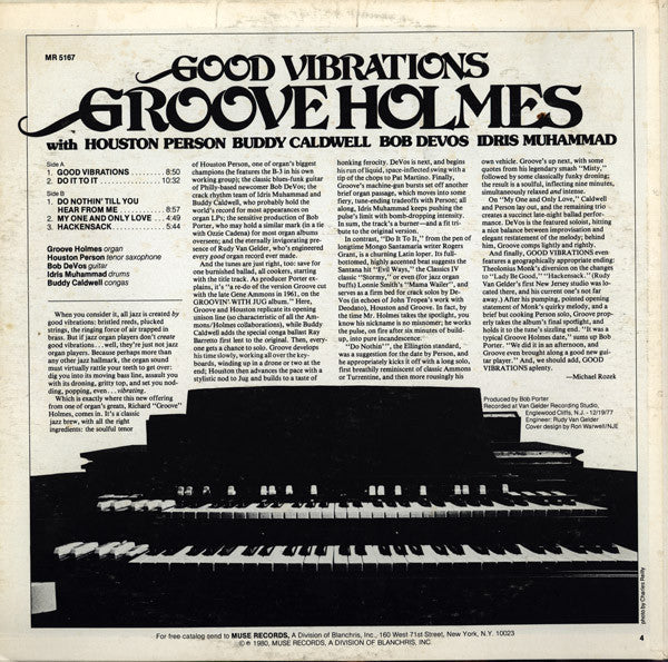 Master Release: Good Vibrations by Richard "Groove" Holmes