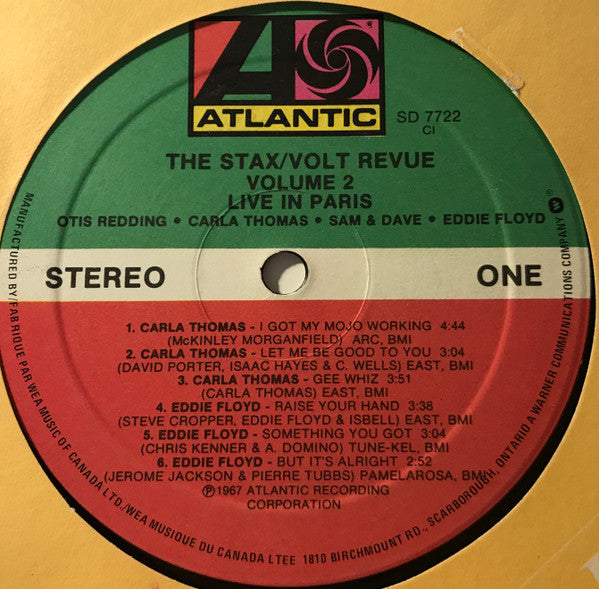 The Stax / Volt Revue, Volume 2,  Live In Paris