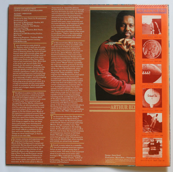 Master Release: Lenox Avenue Breakdown by Arthur Blythe