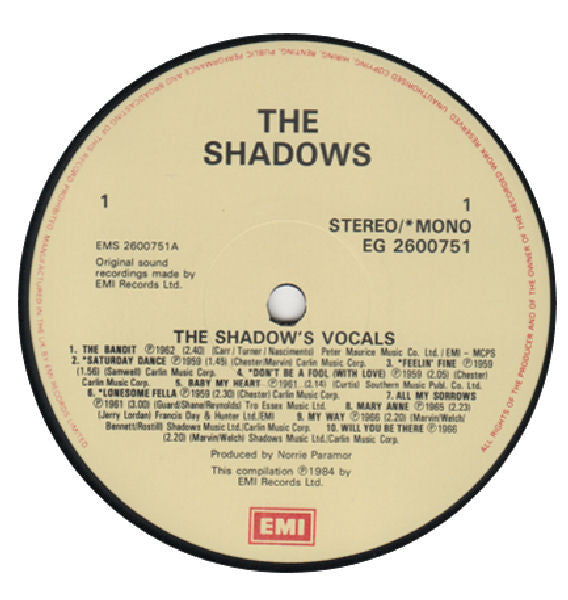 The Shadows Vocals