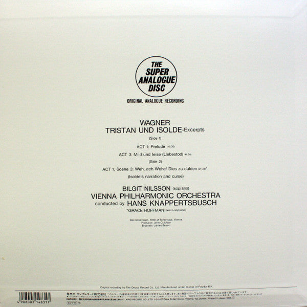 Release: Tristan Und Isolde (Excerpts)-Vinyl-Japan-1994-KIJC 9138-6891455