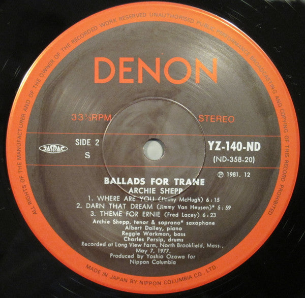 Ballads For Trane
