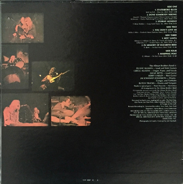 The Allman Brothers Band At Fillmore East