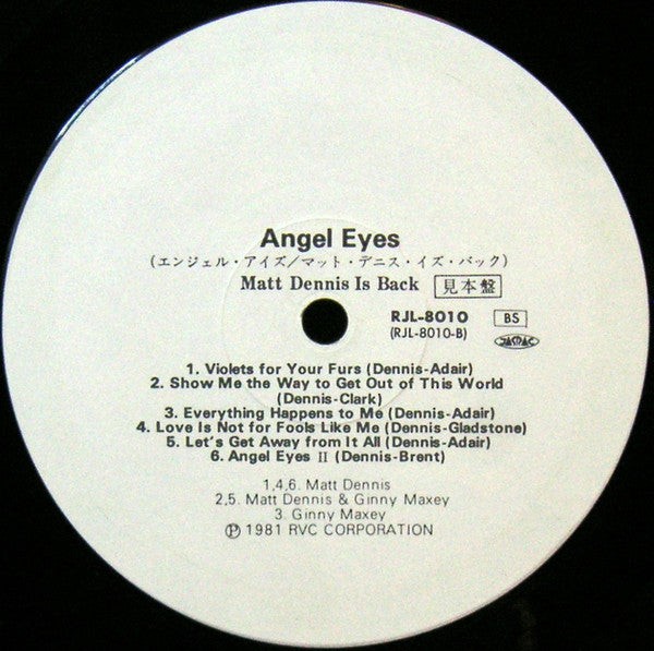 Angel Eyes - Matt Dennis Is Back