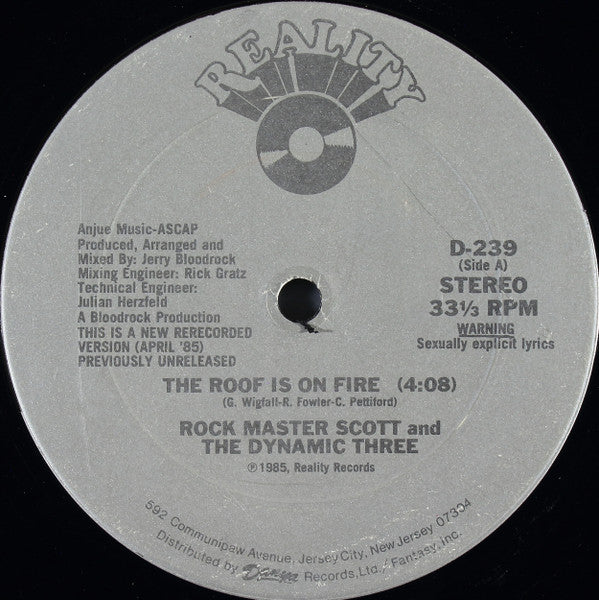 Master Release: The Roof Is On Fire by Rock Master Scott And The Dynamic Three