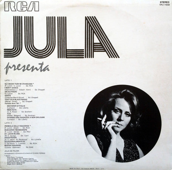 Release: Jula Presenta-Vinyl-Italy-1974-TPL1-1032-3053652