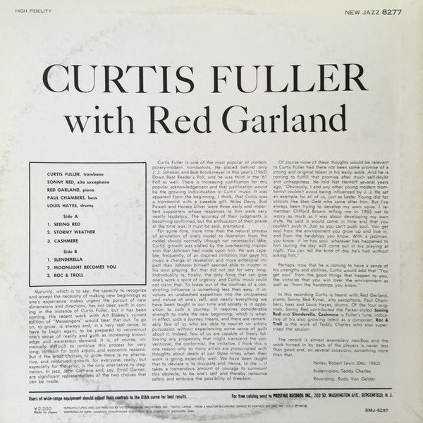Release: Curtis Fuller With Red Garland-Vinyl-Japan-1981-SMJ-6297-6525059