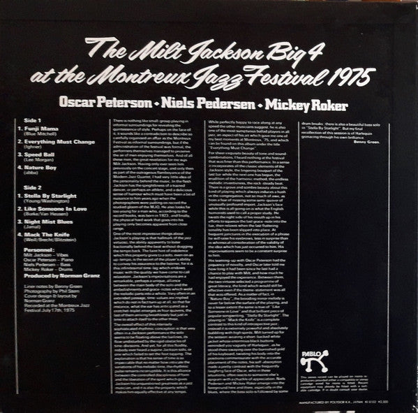 The Milt Jackson Big 4 At The Montreux Jazz Festival 1975