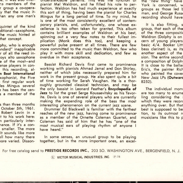 At The Five Spot, Volume I.