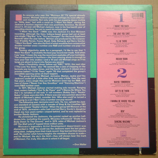 Release: Great Songs And Performances That Inspired The  Motown 25th Anniversary T.V. Special-Vinyl-US-1983-5312ML-2188725