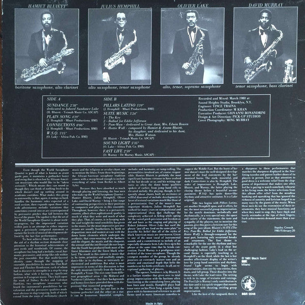 Master Release: W.S.Q. by World Saxophone Quartet