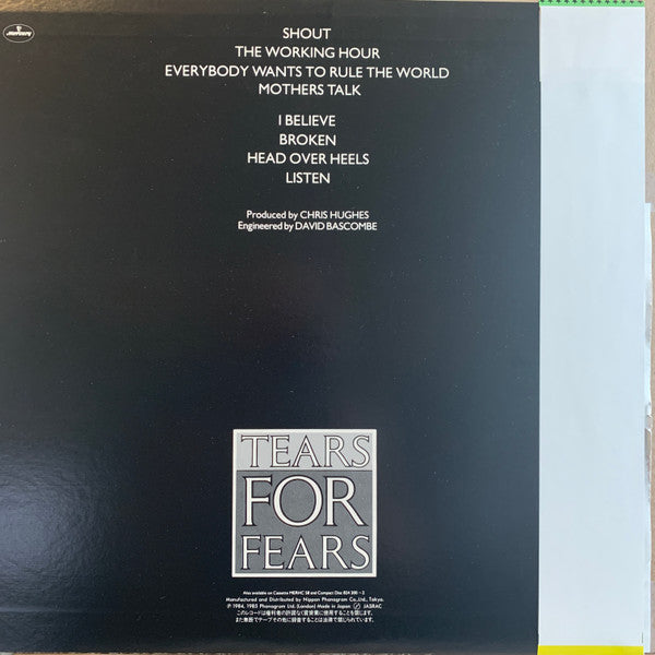 Release: Songs From The Big Chair-Vinyl-Japan-1985-25PP-157, 824 300Y-1-3634422