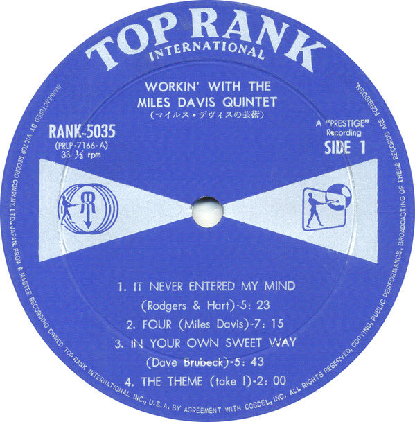 Workin' With The Miles Davis Quintet