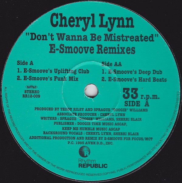 Release: Don't Wanna Be Mistreated (E-Smoove Remixes)-Vinyl-Japan-1995-RR12-009-8844372