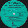 Cheryl Lynn - Don't Wanna Be Mistreated (E-Smoove Remixes) (Vinyl, 12