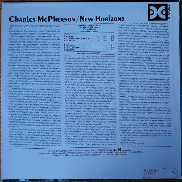 Release: New Horizons-Vinyl-US-1978-Xanadu 149-5750345