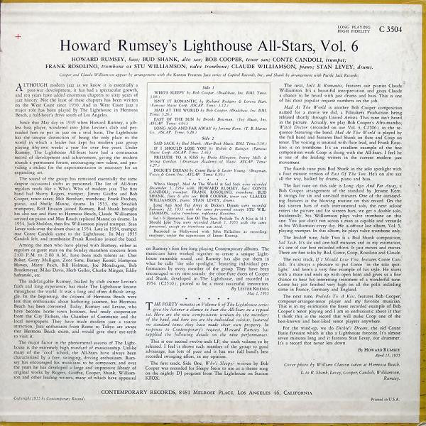 Master Release: Vol. 6 by Howard Rumsey's Lighthouse All-Stars