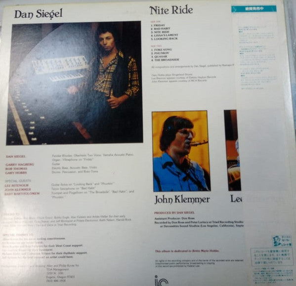 Release: Nite Ride-Vinyl-Japan-1984-KUX-192-B-1494121