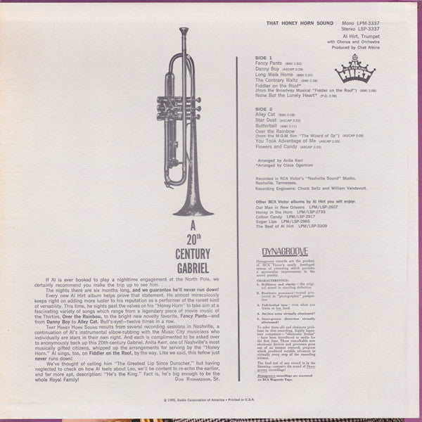 Master Release: That Honey Horn Sound by Al Hirt