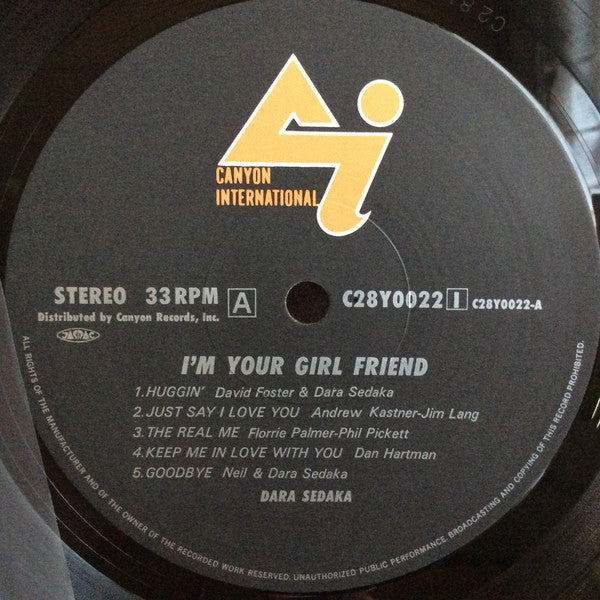 Master Release: I'm Your Girl Friend  by Dara Sedaka