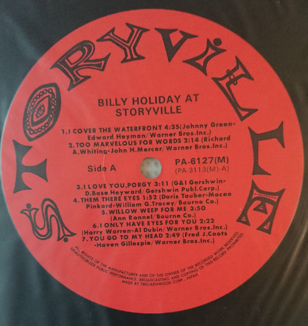 Billie Holiday At Storyville