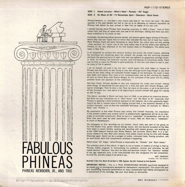 Release: Fabulous Phineas-Vinyl-Japan-1976-RGP-1172, RGP-1172-3755305