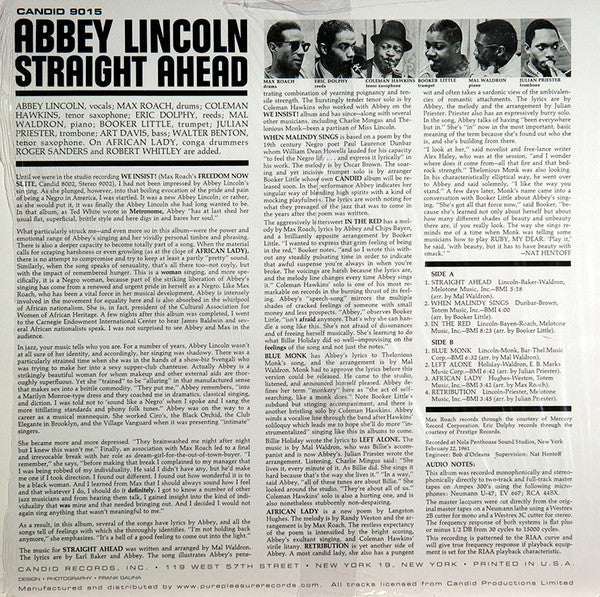 Release: Straight Ahead-Vinyl-UK-2006-9015, CJS 9015-3079227