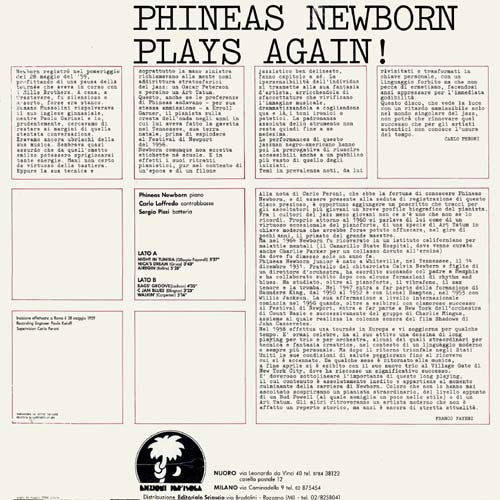 Phineas Newborn Plays Again !