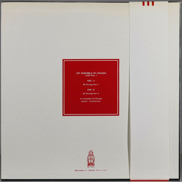 Master Release: Live Part 1 by The Art Ensemble Of Chicago