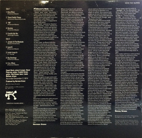 Release: "Satch" And "Josh"-Vinyl-UK-1975-2310 722-4740910