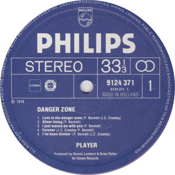 Release: Danger Zone-Vinyl-Netherlands-1978-9124 371-5292983