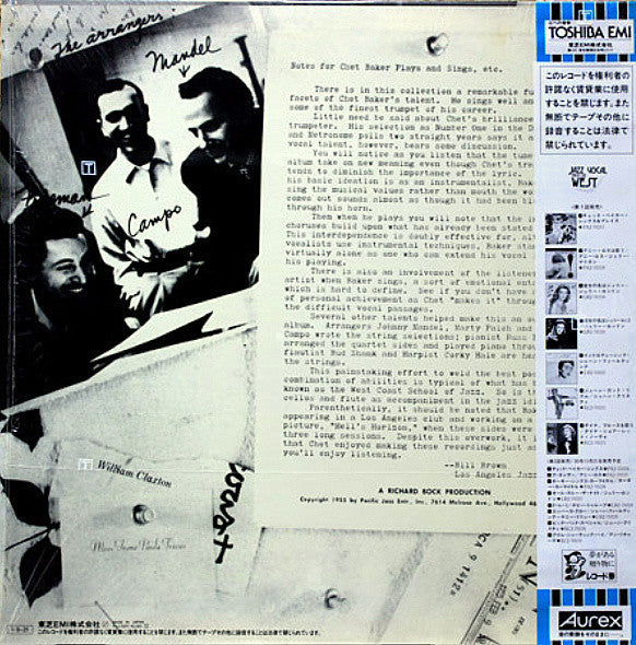 Release: Sings And Plays With Bud Shank, Russ Freeman And Strings-Vinyl-Japan-1985-PAJ-70217-4720594
