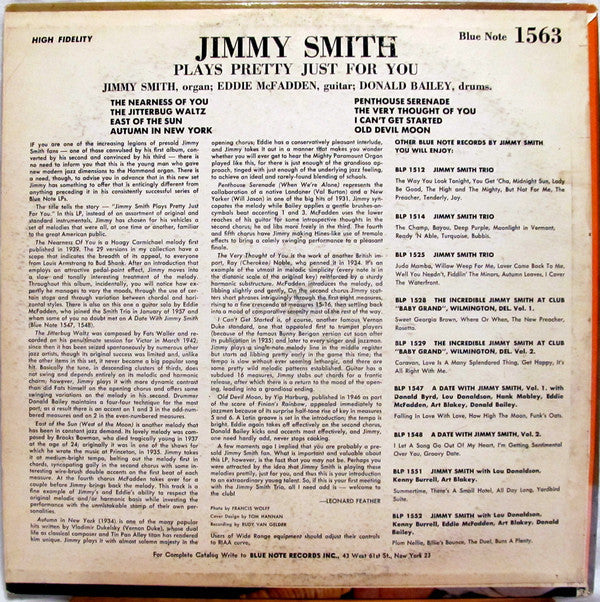 Release: Plays Pretty Just For You-Vinyl-US-1963-BLP 1563, 1563-5967322