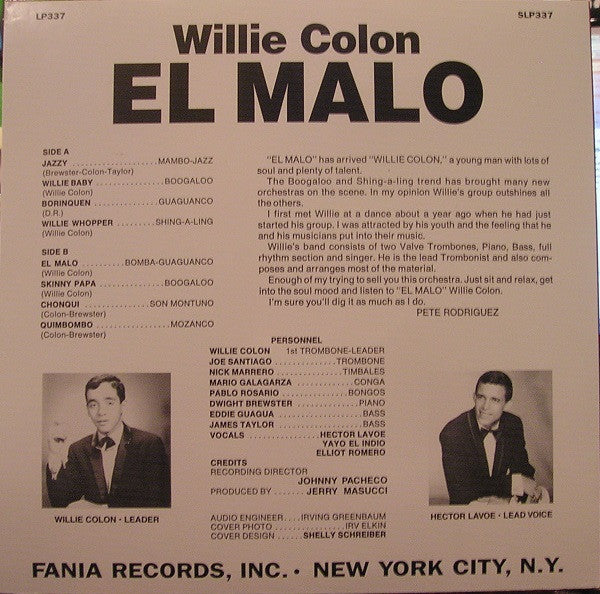 Release: El Malo-Vinyl-US-None-SLP 337, SLP337, LP337-1878762