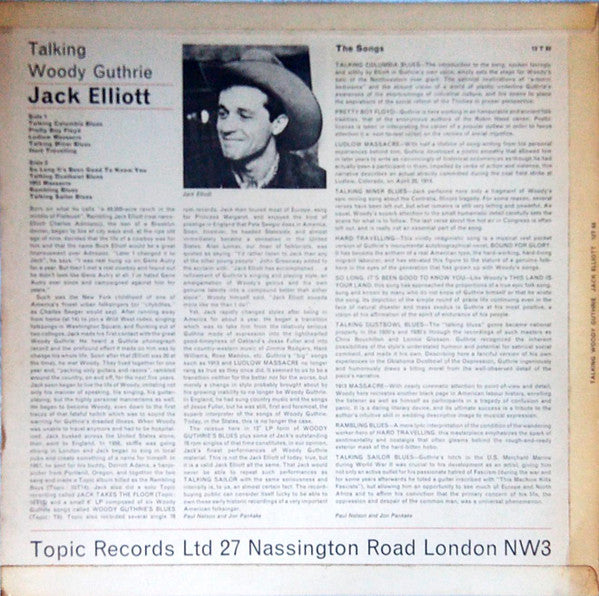 Master Release: Woody Guthrie's Blues by Ramblin' Jack Elliott