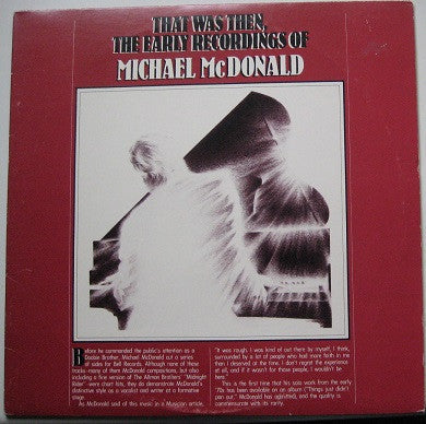 Master Release: That Was Then, The Early Recordings Of Michael McDonald by Michael McDonald
