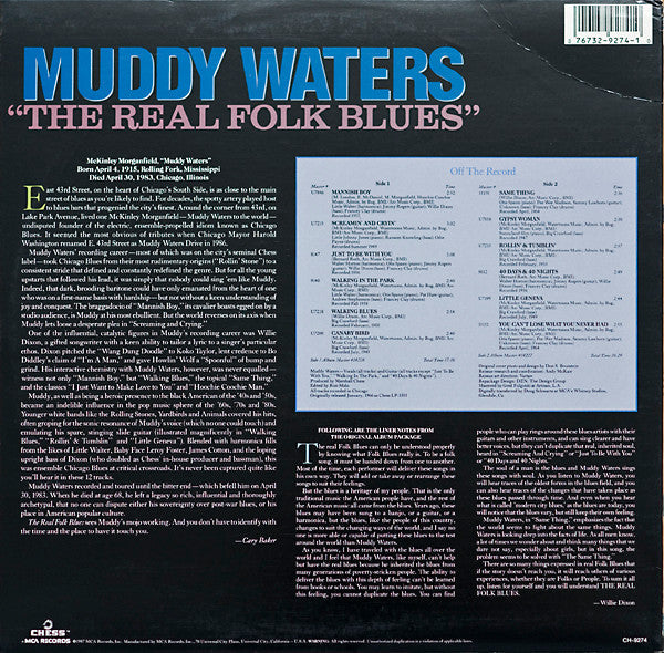 Release: The Real Folk Blues-Vinyl-US-1987-CH-9274, CH-9274-2724739