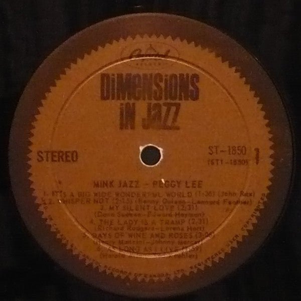 Release: Mink Jazz-Vinyl-Canada-1963-ST-1850-6653500