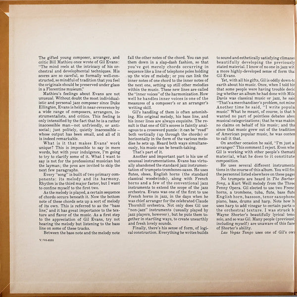 Release: The Individualism Of Gil Evans-Vinyl-US-1964-V6/8555-8776987
