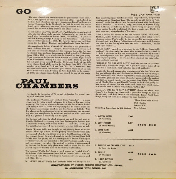Release: Go...-Vinyl-Japan-1959-RANK-5021-8995622